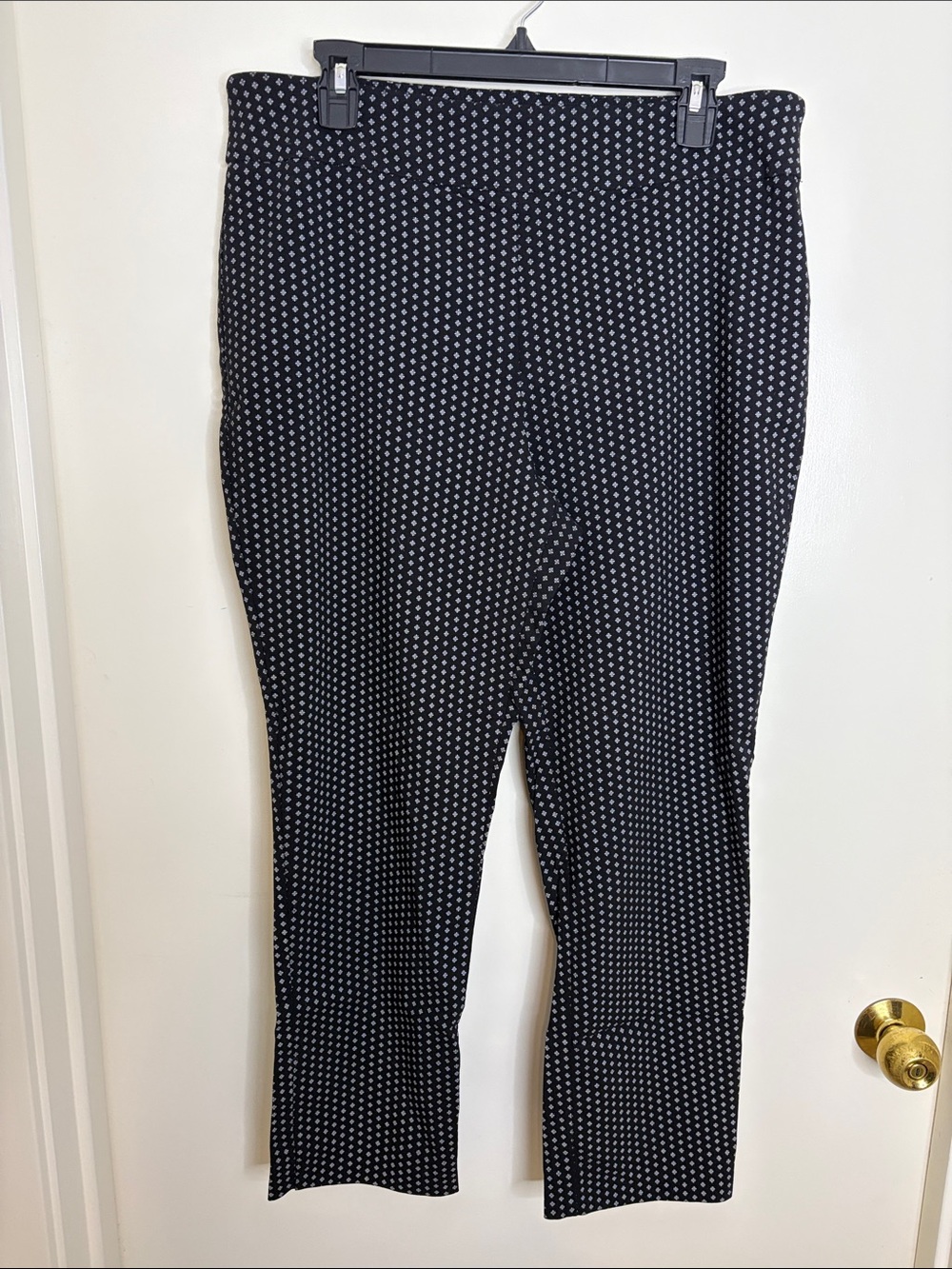 Counterparts Black Straight Leg Polka Dot Pull-On Pants - Picture 1 of 5